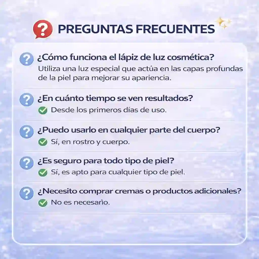 Lápiz luz UV/ Adiós Imperfecciones, flacidez y grasa
