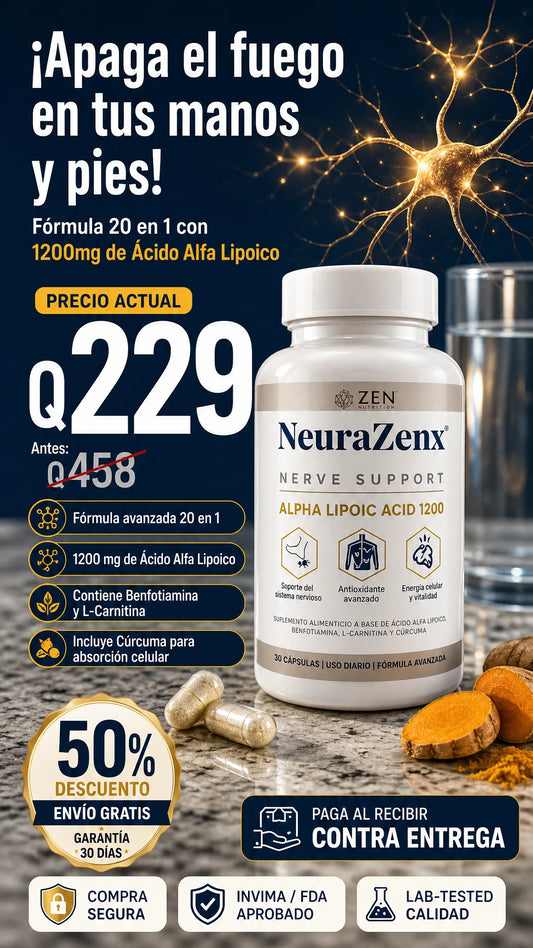 NeuraZenx Nerve Support Alpha Lipoic Acid 1200mg