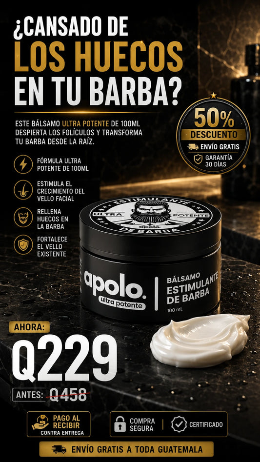 Apolo Bálsamo Estimulante de Barba Ultra Potente