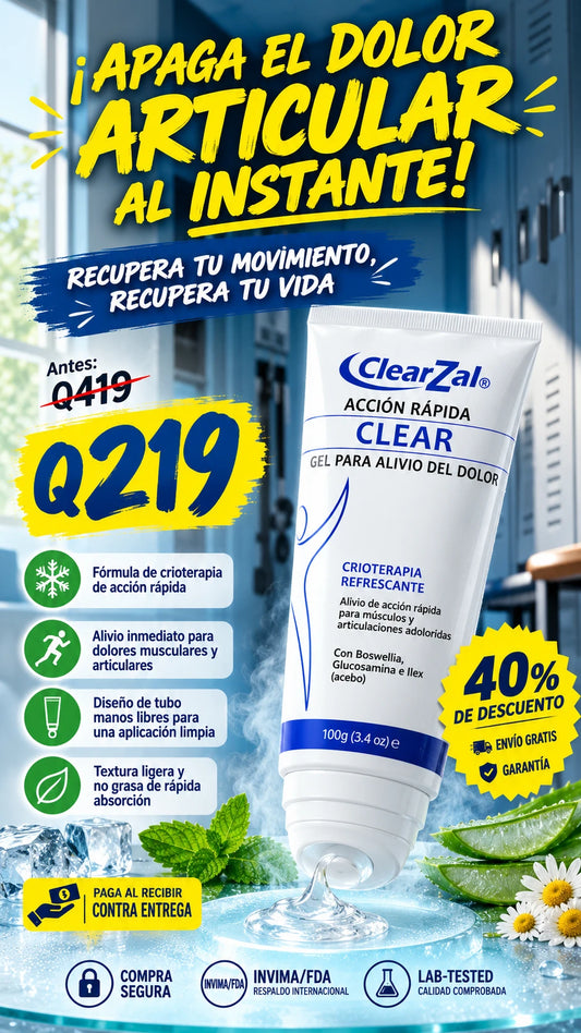 ClearZal Fast Acting Clear Pain Relieving Gel