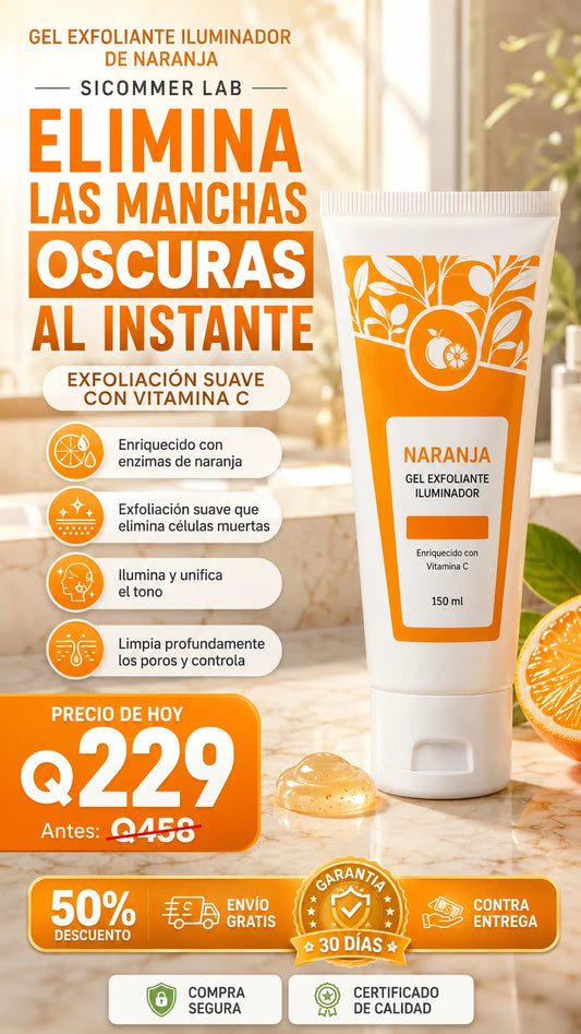Gel Exfoliante Iluminador de Naranja SICOMMER LAB. T.