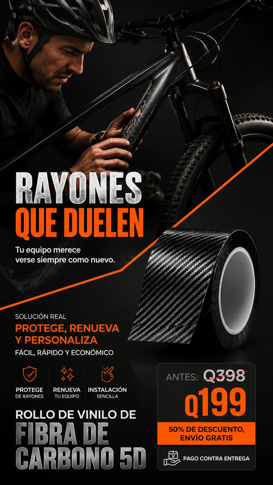 Rollo de Vinilo de Fibra de Carbono 5D