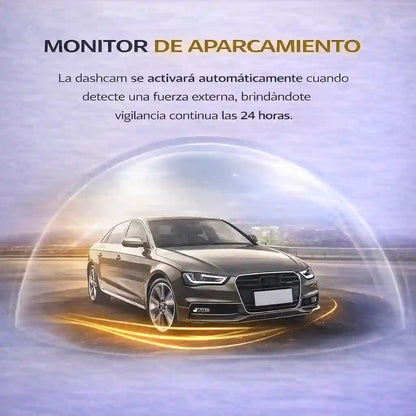 Cámara 3 Lentes DVR Dash: Seguridad Total 24/7 Sin Puntos Ciegos