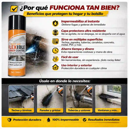 Sray impermeabilizante repara goteras y grietas en cualquier superficie