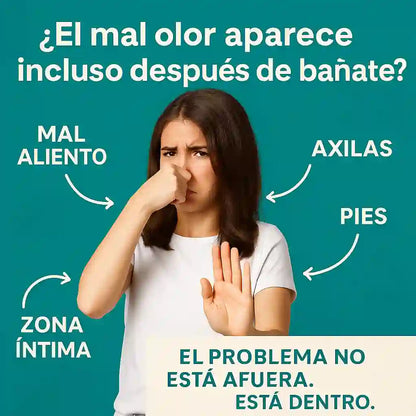 Elimina mal aliento, olor en tu zona intima y mal olor general