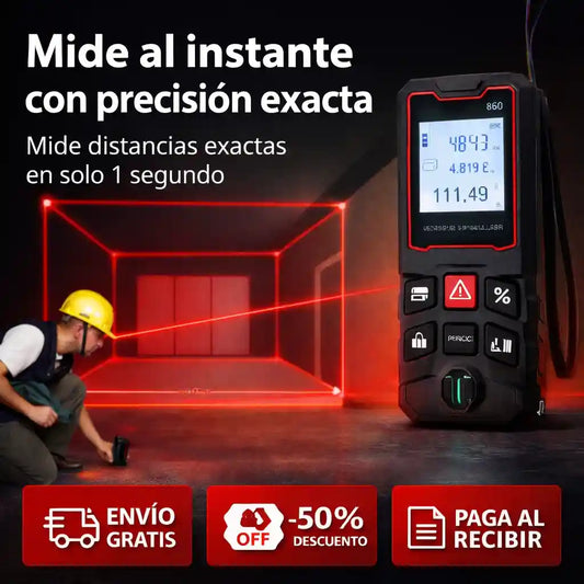 Medidor láser Mide con precisión exacta en segundos