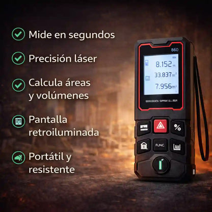 Medidor láser Mide con precisión exacta en segundos