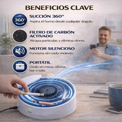 Cenicero Purificador SK-7900 – Elimina el Humo y Olor