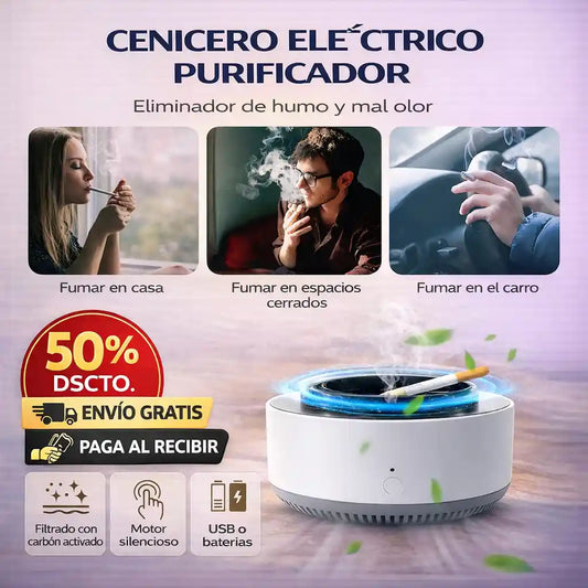 Cenicero Purificador SK-7900 – Elimina el Humo y Olor