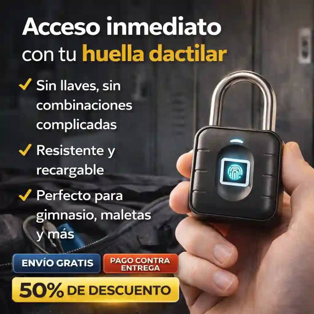 Candado Inteligente con Huella / Protege lo que Más Importa