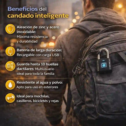 Candado Inteligente con Huella / Protege lo que Más Importa