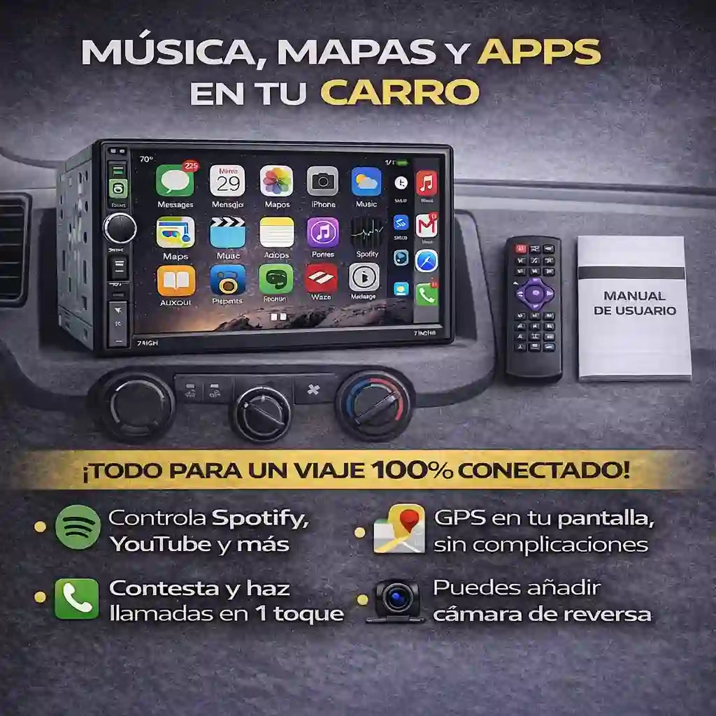 Radio Inteligente GPS, música, cámara y llamadas