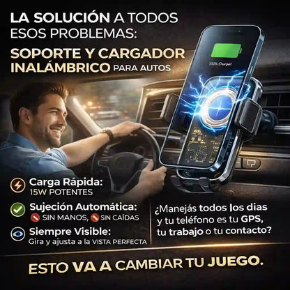 Soporte Automático Para Auto Con Carga Inalámbrica