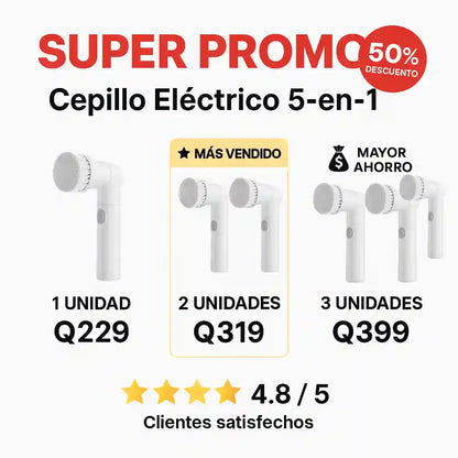 Cepillo Eléctrico Magic Brush 5-en-1 / Limpia toda tu casa sin esfuerzo en minutos
