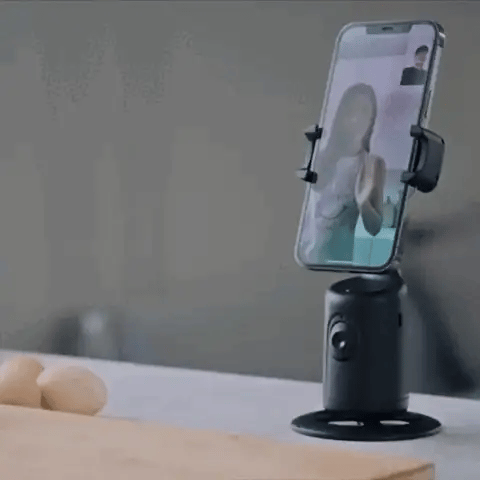 Soporte con Seguimiento Facial Automático 360° y Control por Gestos